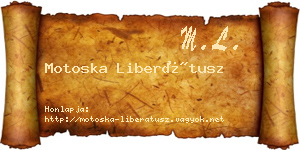 Motoska Liberátusz névjegykártya